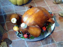 Turkey and apples in the Castle of Sleeping Beauty at the Sleeping Beauty attraction at the Fairytale Forest at the Marerijk kingdom, during the Winter Efteling