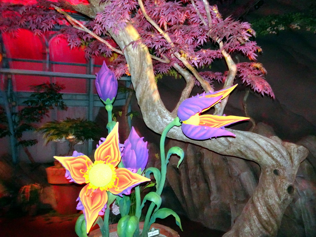 Plants at the Botanicum in the Symbolica attraction at the Fantasierijk kingdom, during the Winter Efteling