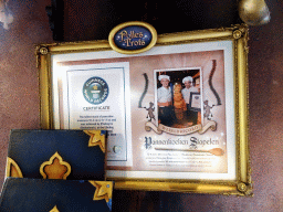Certificate for the tallest stack of pancakes, at the Polles Keuken restaurant at the Fantasierijk kingdom, during the Winter Efteling