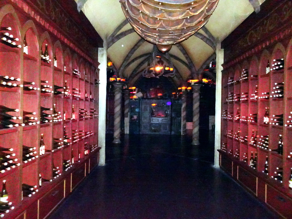 The Royal Champagne Stocks and the Hidden Fantasy Depot in the Symbolica attraction at the Fantasierijk kingdom, during the Winter Efteling