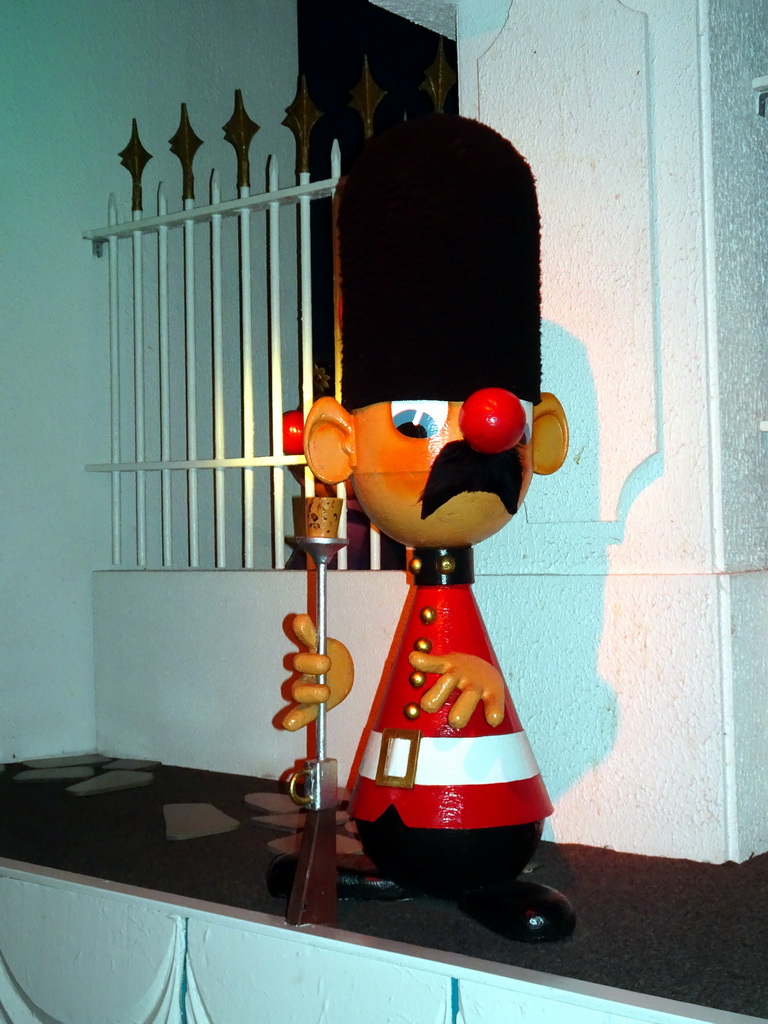 Guard at the British scene at the Carnaval Festival attraction at the Reizenrijk kingdom, during the Winter Efteling