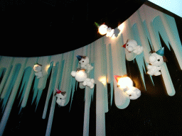 Snowmen at the ceiling of the Carnaval Festival attraction at the Reizenrijk kingdom, during the Winter Efteling