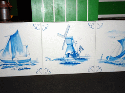 Delftware tiles at the Dutch scene at the Carnaval Festival attraction at the Reizenrijk kingdom, during the Winter Efteling