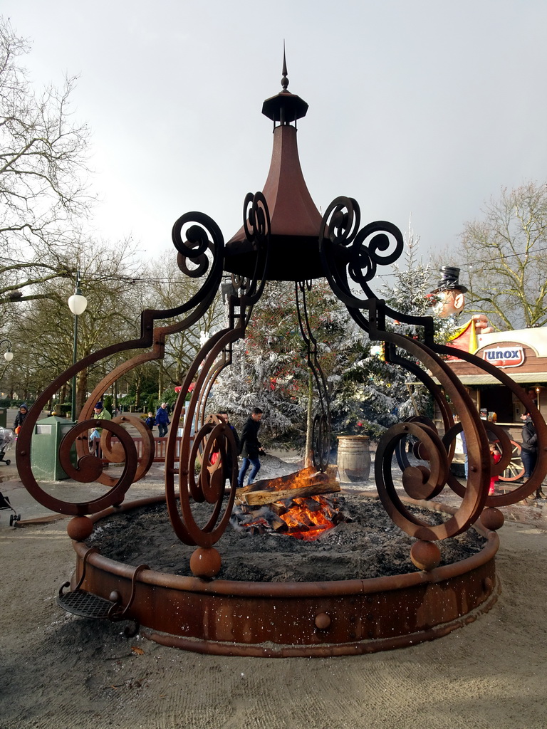 Bonfire at the Carnaval Festival Square at the Reizenrijk kingdom, during the Winter Efteling