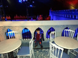 Max on the upper floor of the IJspaleis attraction at the Reizenrijk kingdom, during the Winter Efteling