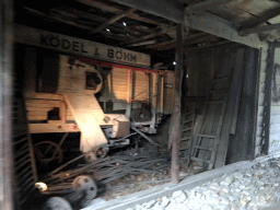 Interior of the shed at the Oude Tufferbaan attraction at the Ruigrijk kingdom, viewed from the automobile