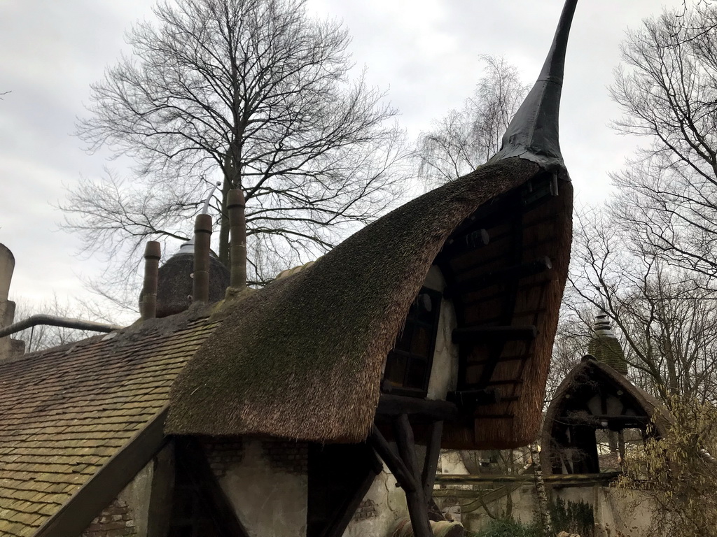 The Lal`s Brouwhuys building at the Laafland attraction at the Marerijk kingdom, viewed from the monorail