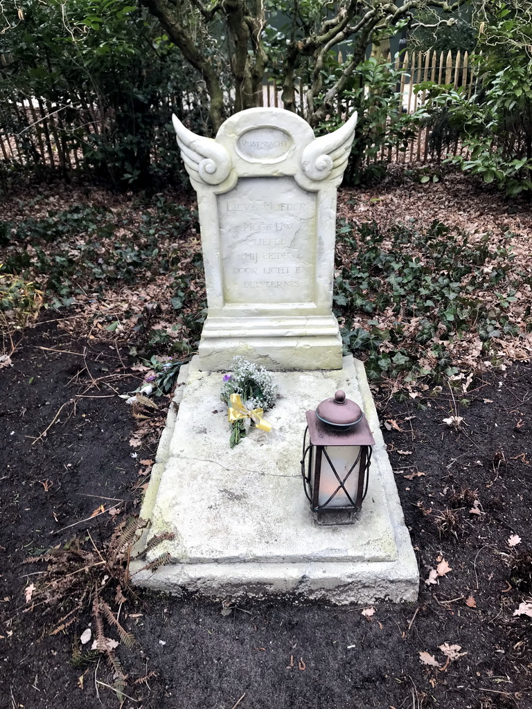 Grave of Cinderella`s mother at the Cinderella attraction at the Fairytale Forest at the Marerijk kingdom