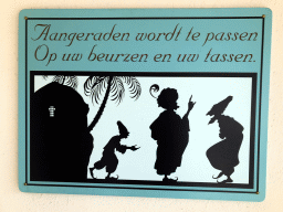 Sign at the entrance to the Indian Water Lilies attraction at the Fairytale Forest at the Marerijk kingdom