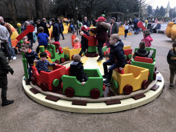 Max on the train at the Kleuterhof playground at the Reizenrijk kingdom