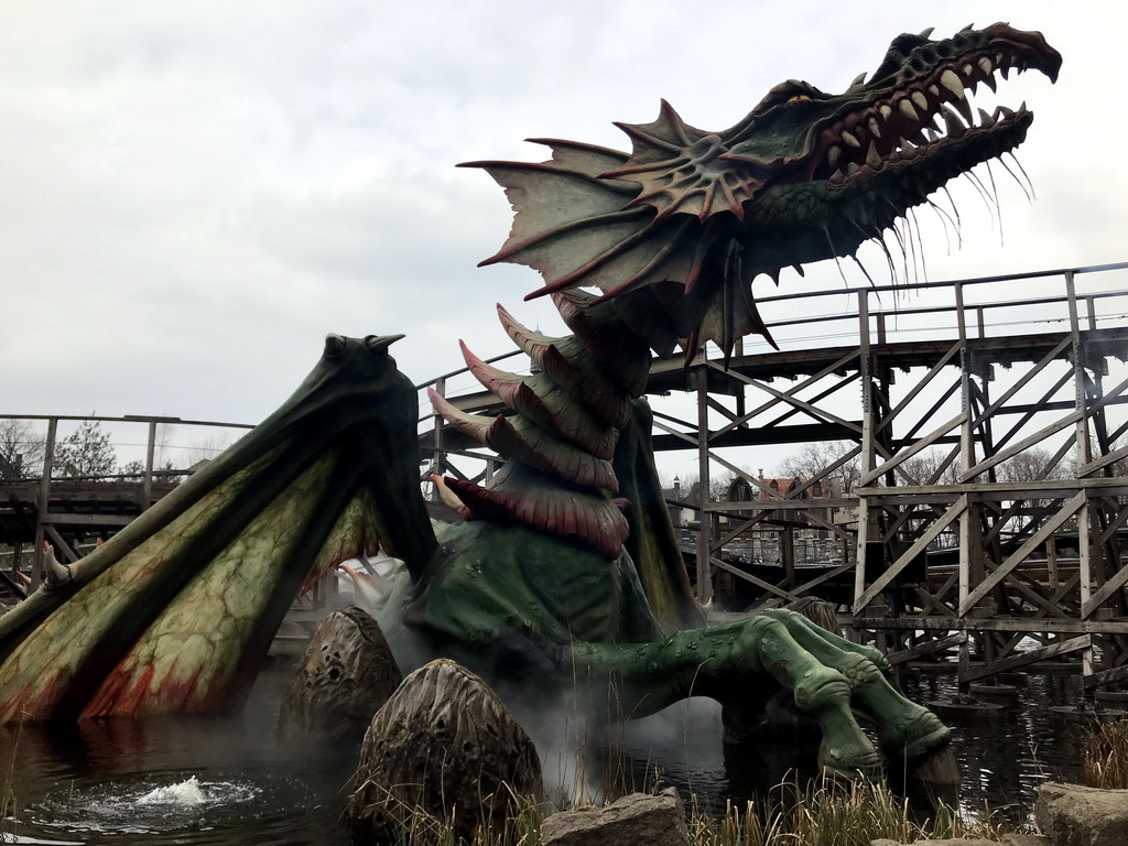 Dragon at the Joris en de Draak attraction at the Ruigrijk kingdom