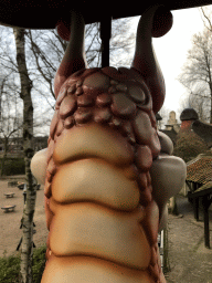 Snail`s head of the monorail of the Laafland attraction at the Marerijk kingdom