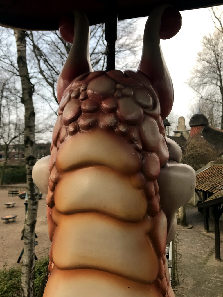 Snail`s head of the monorail of the Laafland attraction at the Marerijk kingdom