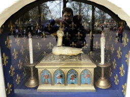 Surprise egg machine `De Gekroonde Eend` at the Anton Pieck Plein square at the Marerijk kingdom