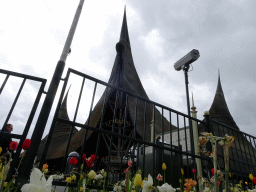 Flowers in front of the House of the Five Senses, the entrance to the Efteling theme park