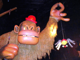 Monkey and spider at the African scene at the Carnaval Festival attraction at the Reizenrijk kingdom