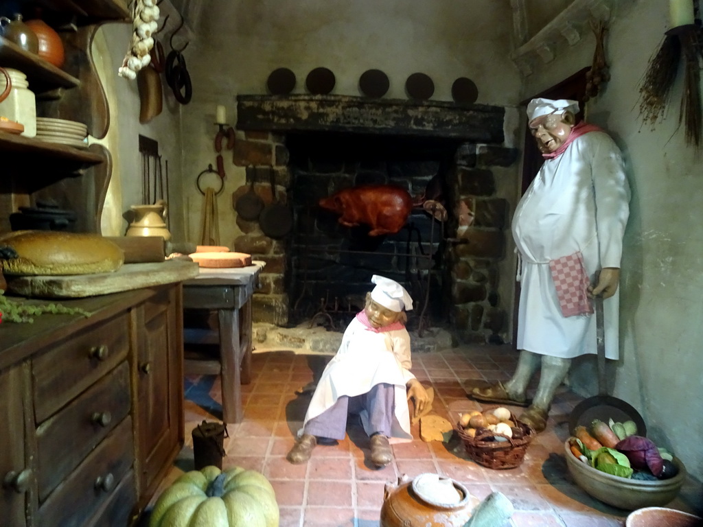 Sleeping cooks at the Castle of Sleeping Beauty at the Sleeping Beauty attraction at the Fairytale Forest at the Marerijk kingdom