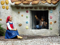 Hansel and Gretel at the Hansel and Gretel attraction at the Fairytale Forest at the Marerijk kingdom