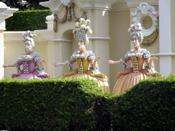 Ladies at the Emperor`s New Clothes attraction at the Fairytale Forest at the Marerijk kingdom