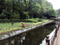 People working on the plants at the Pardoespromenade at the Fantasierijk kingdom