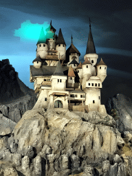 Castle at the miniature world at the Diorama attraction at the Marerijk kingdom