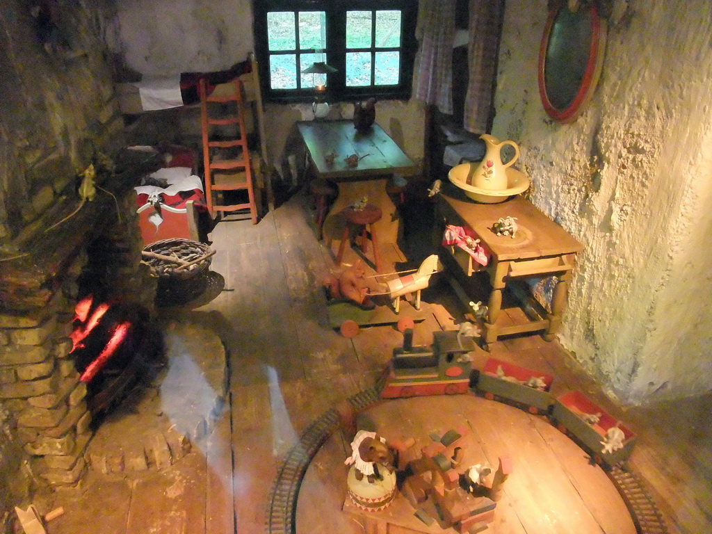 Interior of the Wolf and the Seven Kids attraction at the Fairytale Forest at the Marerijk kingdom