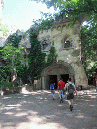 Our friends in front of the Spookslot attraction at the Anderrijk kingdom