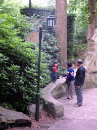 Max and Miaomiao`s parents at the exit of the Indian Water Lilies attraction at the Fairytale Forest at the Marerijk kingdom