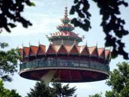 The Pagoda attraction at the Reizenrijk kingdom, viewed from the Kleuterhof playground