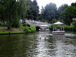 Bridge, ducks and Gondoletta at the Gondoletta attraction at the Reizenrijk kingdom, viewed from our Gondoletta