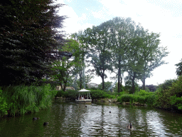 Gondolettas and ducks at the Gondoletta attraction at the Reizenrijk kingdom and the Baron 1898 attraction at the Ruigrijk kingdom, viewed from our Gondoletta