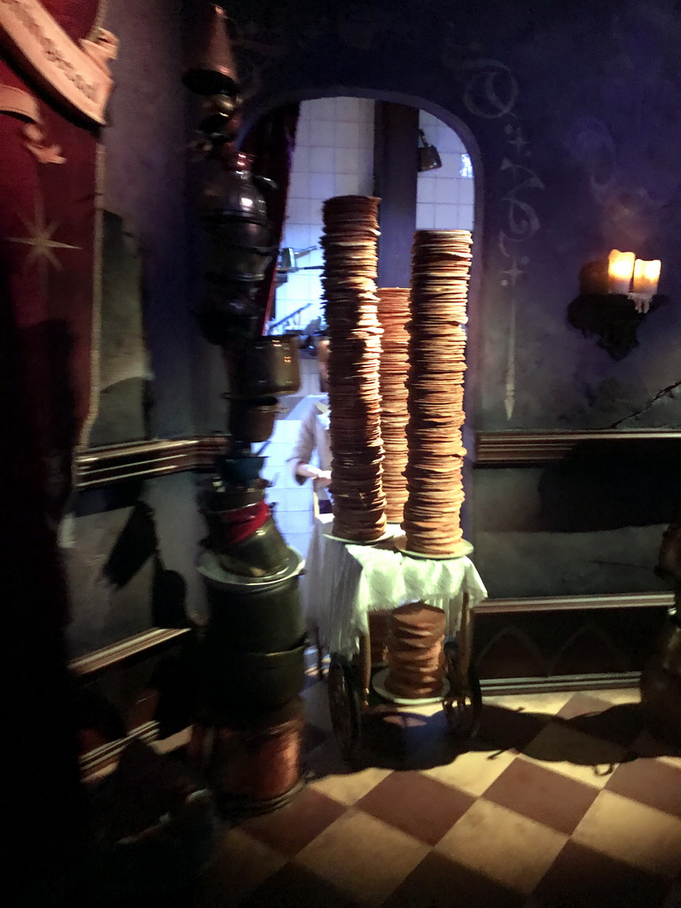 Pile of pancakes at the Provision Passage in the Symbolica attraction at the Fantasierijk kingdom