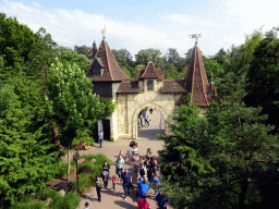 Entrance gate to the Raveleijn theatre at the Marerijk kingdom, viewed from the upper floor of the Raveleijn theatre