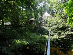 Miaomiao`s parents in the monorail and the Lot`s Kraamhuys building at the Laafland attraction at the Marerijk kingdom