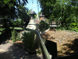 The Lal`s Brouwhuys building at the Laafland attraction at the Marerijk kingdom, viewed from the monorail