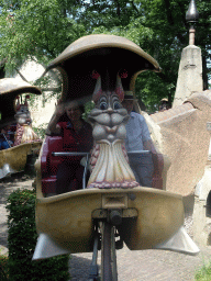 Miaomiao`s parents in the monorail of the Laafland attraction at the Marerijk kingdom