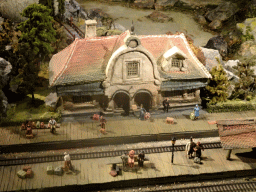 Railway station at the miniature world at the Diorama attraction at the Marerijk kingdom