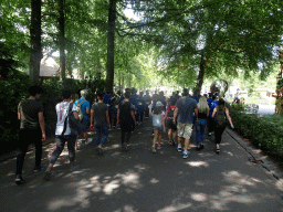 Fanfare walking towards the Carrouselplein square at the Marerijk kingdom