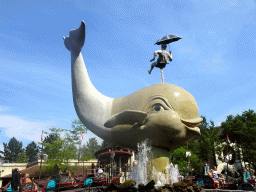 Statue of a whale at the Polka Marina attraction at the Ruigrijk kingdom