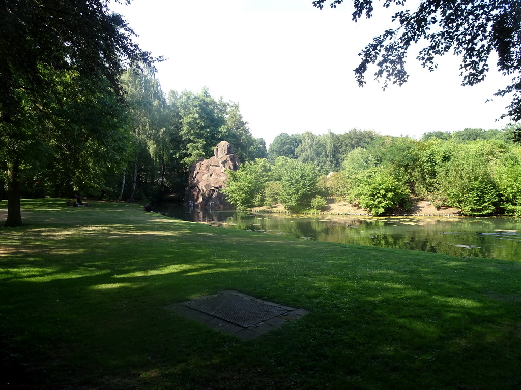 Lake at the southwest side of the Piraña attraction at the Anderrijk kingdom