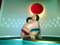 Sumo wrestlers at the Japanese scene at the Carnaval Festival attraction at the Reizenrijk kingdom