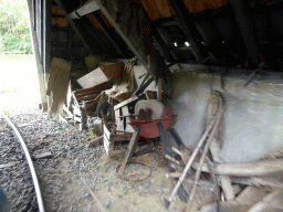 Interior of the shed at the Kinderspoor attraction at the Ruigrijk kingdom, viewed from the train