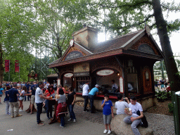 The Likkebaerd restaurant in front of the Python attraction at the Ruigrijkplein square at the Ruigrijk kingdom