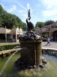 Pelican fountain at the Carrouselplein square at the Marerijk kingdom