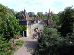 Entrance gate to the Raveleijn theatre at the Marerijk kingdom, viewed from the upper floor of the Raveleijn theatre