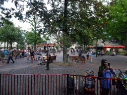 The Anton Pieck Plein square at the Marerijk kingdom, viewed from a carousel
