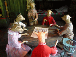 Six of the Seven Goats at the Wolf and the Seven Kids attraction at the Fairytale Forest at the Marerijk kingdom