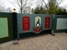 Fence in front of the Six Swans attraction at the Fairytale Forest at the Marerijk kingdom, under construction