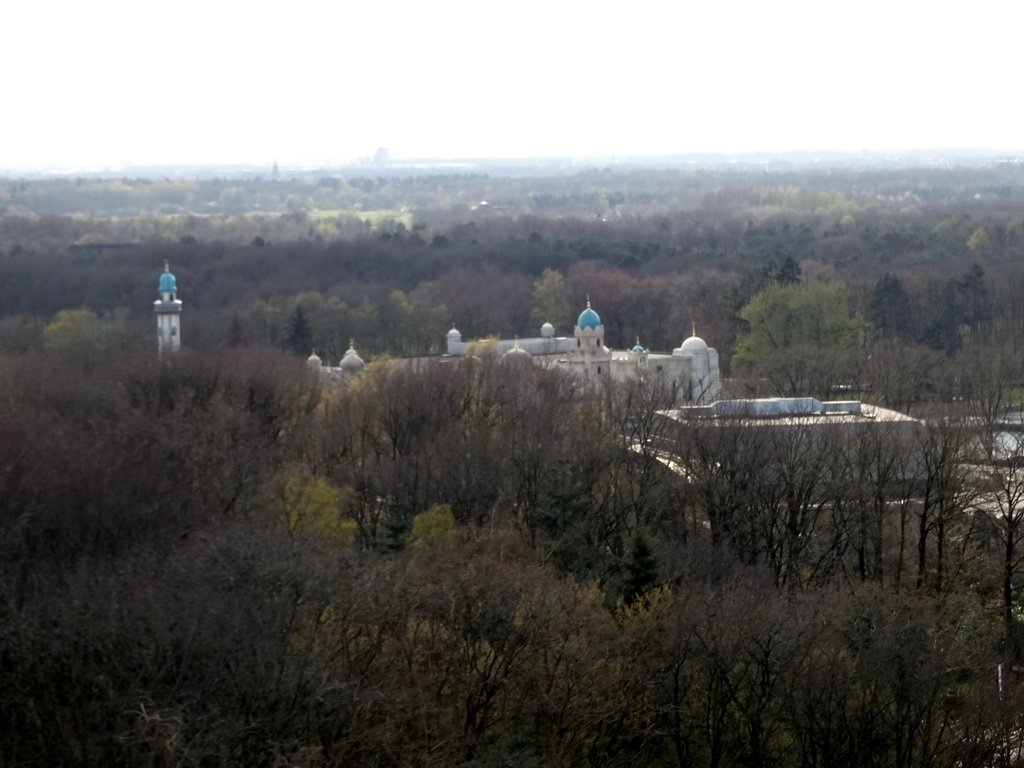 The Fata Morgana attraction at the Anderrijk kingdom, viewed from the Pagoda attraction at the Reizenrijk kingdom