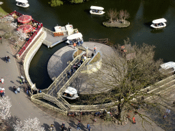 Entry platform of the Gondoletta attraction at the Reizenrijk kingdom, viewed from the Pagoda attraction